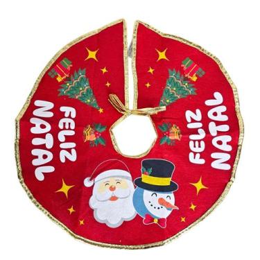 Imagem de Saia Árvore de Natal Pequena Tapete Decorativo Natalino 40cm - MultiA,