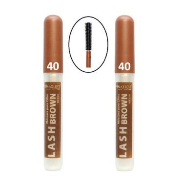 Imagem de -Kit Lareu 2 Mascara Rimel Cilios Lash Brown Nº 40 Médio - Max Love