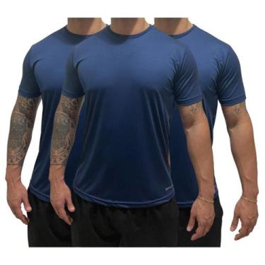 Imagem de Kit 3 Camisetas  Dry Fit Lisa  Masculina  Esporte    Casual  Caimento 