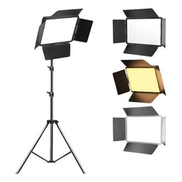 Imagem de Ring Light Iluminador Led Foto Profissional Tripé 3 Tons Quentes (2600