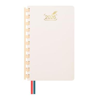 Imagem de BEZEND Calendário de bolso 2026 (10,8 cm x 17,1 cm apenas) Agenda semanal e mensal de janeiro a dezembro de 2026, espiral macia sem capa, adequado para clientes anteriores ou refil