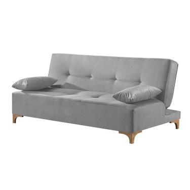 Imagem de Sofá Cama 2 Lugares Living M-143 Veludo Martins Cinza