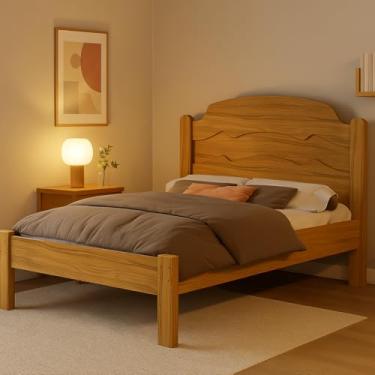 Imagem de Cama Iris Modelo Casal Moderna em MDF (Nature)