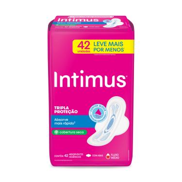 Imagem de Absorvente Higiênico Tripla Proteção 42 Unidades Intimus Cobertura Seca
