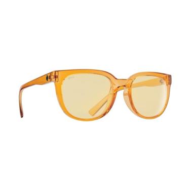 Imagem de SPY Óptico Bewilder, óculos de sol redondos, lentes que melhoram a cor e o contraste, Laranja translúcido, Medium-Large