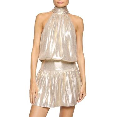 Imagem de Ramy Brook Vestido feminino Alexi, Dourado, XPP