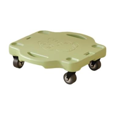 Imagem de harayaa Tábua de patinete com alças, tábua de chão para crianças, brinquedos sensoriais, patinetes sentados, tábuas de sentar, para academia, playground, casa, Verde, M
