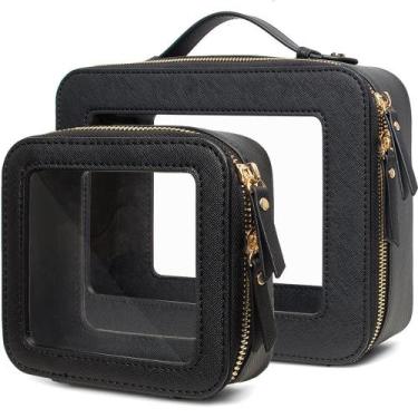 Imagem de Conjunto de bolsas de maquiagem de viagem FFPaw Clear Waterproof com z