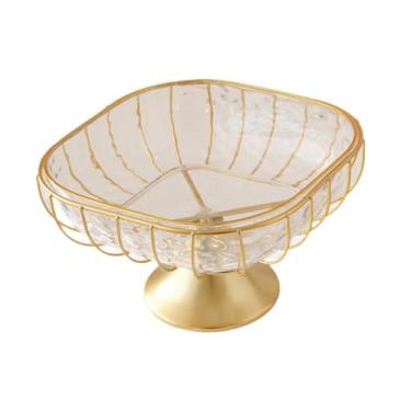 Imagem de KiBcsLic Cesta de Frutas em Arame Metálico, Suporte Decorativo para Legumes E Pão, Bandeja Redonda para Frutas, Ideal para Festas, Sala de Estar, Jardim Ou, L