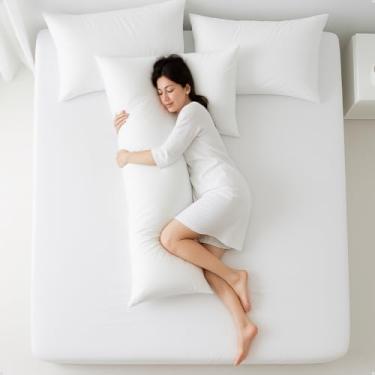 Imagem de Travesseiro de Corpo 1,30m x 40cm Body Pillow de Abraçar Premium com Zíper Antialérgico