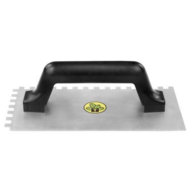 Imagem de Desempenadeira Metálica De Base Lisa Tramontina Com Dentes Com Cabo Plástico