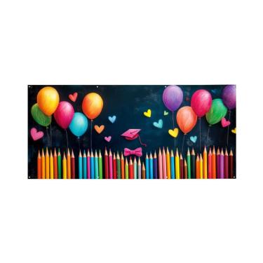 Imagem de Balões coloridos de formatura para tapeçaria 150x210cm