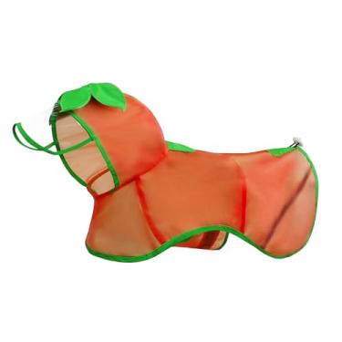 Imagem de Touchdog Poncho de capa de chuva para cães – TPU impermeável com cintos ajustáveis e design rotch em U para raças pequenas a grandes (P-G) | Shiba Inu, Poodle, Corgi (Caqui laranja, grande)