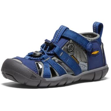 Imagem de KEEN Sandália infantil Seacamp II CNX fechada, Profundidade azul/gárgula, 1 Big Kid