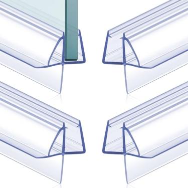 Imagem de Frienda 8 peças de vedação inferior para porta de chuveiro, 1,27 cm x 91 cm, tira de vedação sem moldura de vidro de PVC transparente para substituição de vazamentos e criação de barreira de água