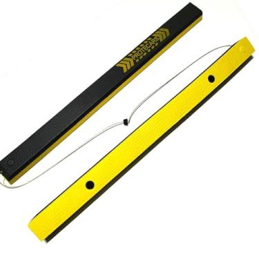 Imagem de Friso Protetor Magnético Removível para Porta de Carros – Proteção em Estacionamentos e Garagens (1 PAR AMARELO/PRETO com bolsa)