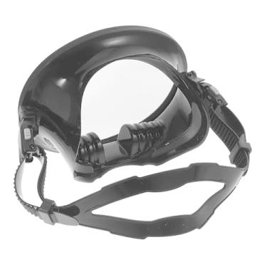 Imagem de Anti-fog Wide-field Diving Goggles with Tempered Glass and Food-grade Silicone Seal for Comfortable Snorkeling and Swimming Black Mask for Adults