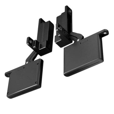 Imagem de Buffer hidráulico para porta de vidro com moldura de alumínio, 2 peças para cima e para baixo, dobradiça oculta, ajustável, ferragens para porta de armário