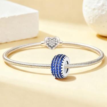 Imagem de 1 peça de berloque de prata elegante para mulheres, faça você mesmo e roupa diária combinando joias decoração presente para mamãe, 2.99*9.25mm, Prata, Sem Pedra Preciosa