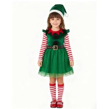 Imagem de bakjuno Conjunto de saia de tule para meninas com acessórios (2 a 3 anos, verde)