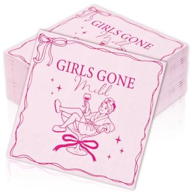 Imagem de JarThenaAMCS Guardanapo descartável de papel descartável para meninas Gone Mild para despedida de solteira, pijama, spa, festa, casa, suprimentos de mesa, decoração