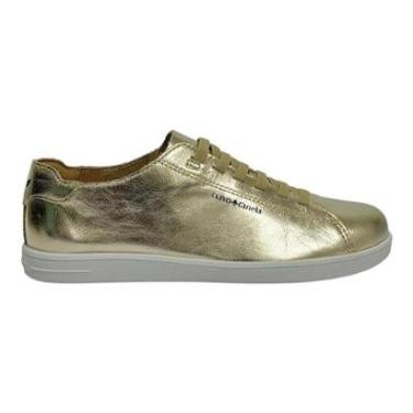 Imagem de Tênis Cravo e Canela Pietra Casual 1466CC Couro Metalizado Ouro Light-Feminino