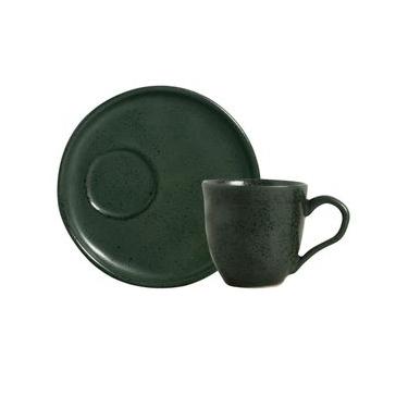 Imagem de Conjunto com 6 Xícaras De Chá Orgânico 170ml com 6 Pires Descentralizado Greenery