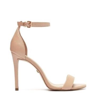 Imagem de Sandália Arezzo Couro Salto Fino Alto Isabelli Bege-Feminino
