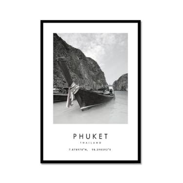 Imagem de Pôster de cidade preto e branco - impressão de viagem Roma Las Vegas Veneza Paris Sydney Amsterdam Amalfi Sanfrancisco Pintura em tela impressões de paisagem da cidade do mundo imagens de parede