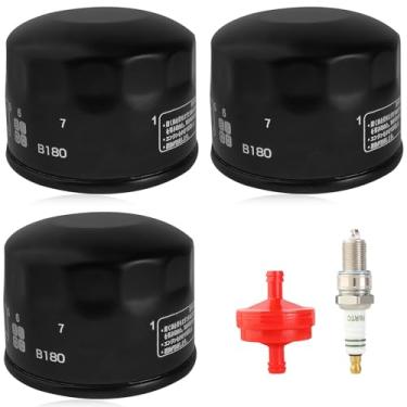 Imagem de SOAJEE Pacote com 3 filtros de óleo compatíveis com Craftsman LT1500 LT3800 LT4200 LT4600 R1000 RER1000 T1000 T1200 T1300 T1500 247.25000 247.288820 247.288820 7.2888 870 247.203703 247.203710