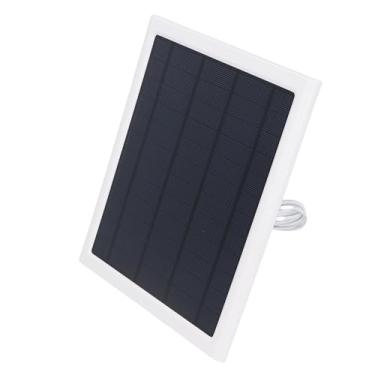 Imagem de Garosa Carregador de Painel Solar de 6 W para Câmeras de Segurança IP66 Monocristalino Com Portas Tipo C e Micro USB Montagem Ajustável Externa à Prova de Intempéries (CSP6W-T-W)
