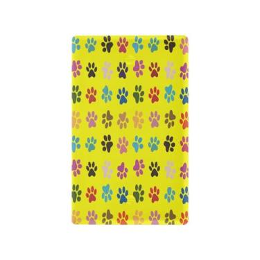 Imagem de Wassud Placa de cobertura de interruptor de luz colorida com estampa de pata decorativa para tomadas elétricas em branco 11 x 6 cm