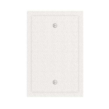 Imagem de WUYOCHA Placa decorativa para interruptor de luz Cholk White 1 Gang No Device, capas de tomada em branco únicas, placas de parede para tomadas elétricas, placa frontal para quarto, cozinha, decoração