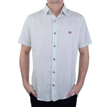 Imagem de Camisa Social Masculina Ogochi MC Slim Listrada Verde - 0015-Masculino