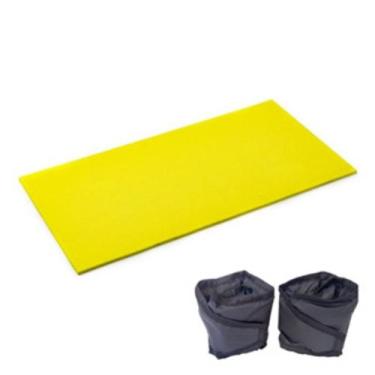 Imagem de Kit  PAR Caneleira 4kg + Colchonete 90x40cm AMARELO SC