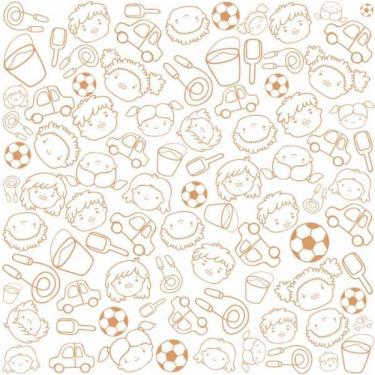 Imagem de Papel De Parede Infantil Crianças E Brinquedos