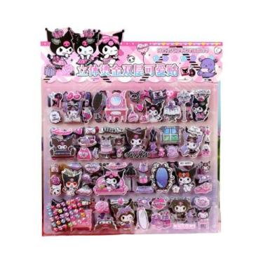 Imagem de Adesivos 3D Dupla Camada Sanrio Kuromi Melody Grandes, Engraçados E Fo