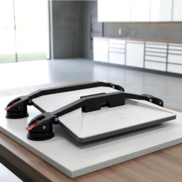 Imagem de Suporte de Teto Starlink Para Mini Antena Ventosas Reforçadas Painel Para-brisa Teto Solar Montagem Plana Veicular Internet Satélite Carro Caminhão Caminhonete MotorHome Trailer Case Base (Preta)