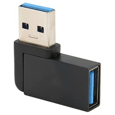 Imagem de Adaptador USB 3.2 fêmea para macho profissional de alta velocidade 90 graus cotovelo extensor USB 3.2 para computador laptop