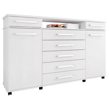 Imagem de Cômoda Para Quarto 2 Portas 7 Gavetas London D02 Branco