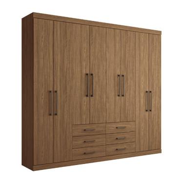 Imagem de Guarda Roupa 8 Portas E 6 Gavetas Santos Andirá Jatoba
