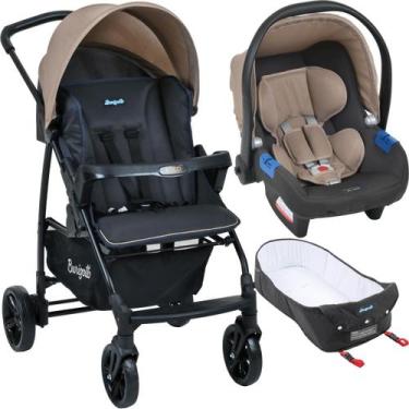 Imagem de Carrinho de Bebe com Bebe Conforto Moises Burigotto Ecco CZ Bege