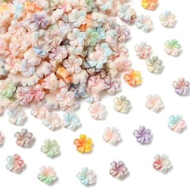 Imagem de LiQunSweet 200 peças Frangipani Flor Resina Flatback Ornamento Cabochão Havaiano Plumeria Flor Sem Buraco Contas para DIY Arte Acessório de Unhas Joias Enfeite Decoração de Telefone em Massa