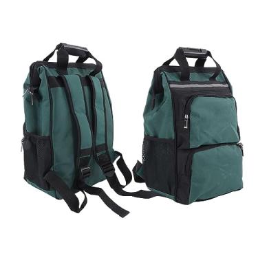 Imagem de Zopsc Mochila de Ferramentas de Tecido Oxford, Tecido Oxford Resistente à Prova de água, Vários Bolsos Espaçosos Com Alças Acolchoadas, Armazenamento Portátil para Ferragens e (48cm/18,9 pol. de