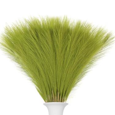 Imagem de Zycozzn 60 peças de grama sintética dos pampas, grama pomposa artificial de 54,9 cm para casa, casamento, boho, dia dos namorados, independência, Halloween, outono, Natal, decoração de festa, verde