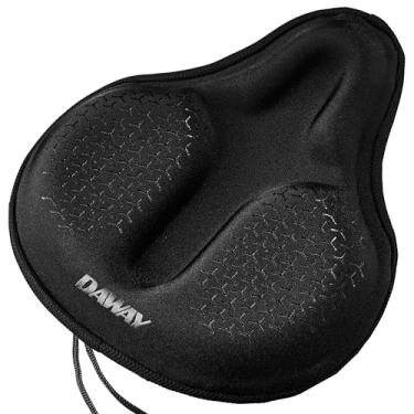 Imagem de DAWAY Capa de assento de bicicleta de espuma viscoelástica – C6T almofada extra macia mais confortável para bicicleta de exercício grande para mulheres e homens, adequada para peloton, estacionário