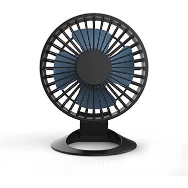 Imagem de AEWFRRV USB pequeno ventilador criativo simplicidade verão ventilador elétrico USB pequeno ventilador mini recarregável estudante dormitório cama mudo portátil escritório ventilador pequeno (cor: preto) yubin1993