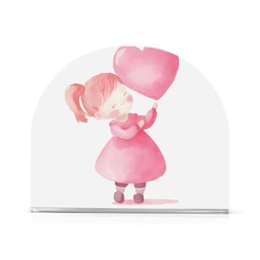 Imagem de Porta-guardanapos de banheiro branco com coração de menina fofa, 1 suporte de guardanapo para restaurante, suporte de acrílico