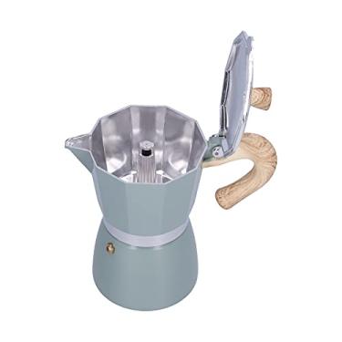 Imagem de GLOGLOW Cafeteira/xícara de café, Liga de Alumínio, 6 Copos, Alça Ergonômica, Fogão, para Casa e Escritório 300ml Cafeteira Moka Nan (lago turquesa)