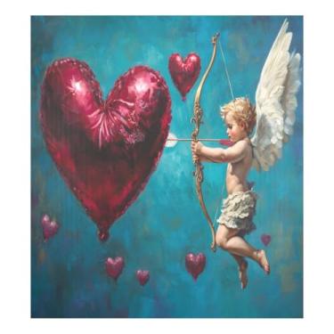 Imagem de Blueangle Capa magnética para lava-louças padrão dos namorados, decoração da capa frontal da máquina de lavar louça, adesivos de eletrodomésticos, adesivos de eletrodomésticos, 58 cm C x 66 cm adesivo